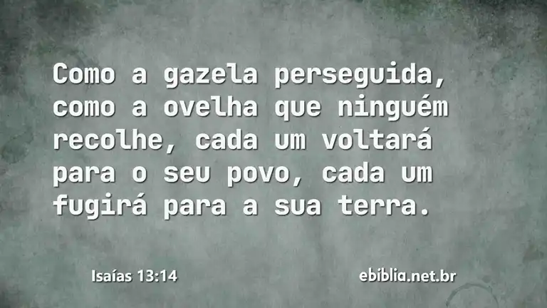 Isaías 13:14