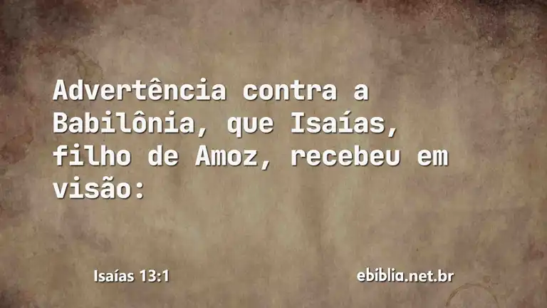 Isaías 13:1