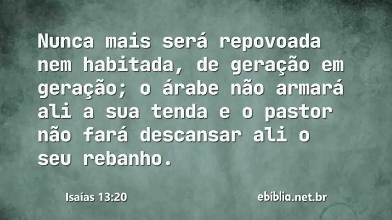 Isaías 13:20