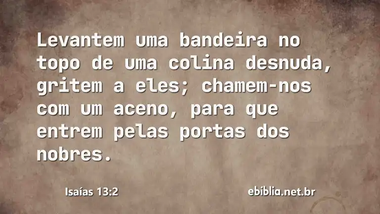 Isaías 13:2