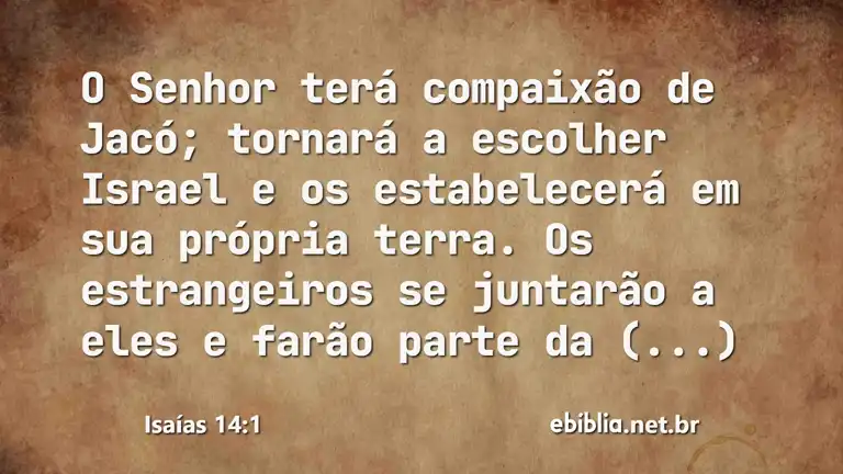 Isaías 14:1