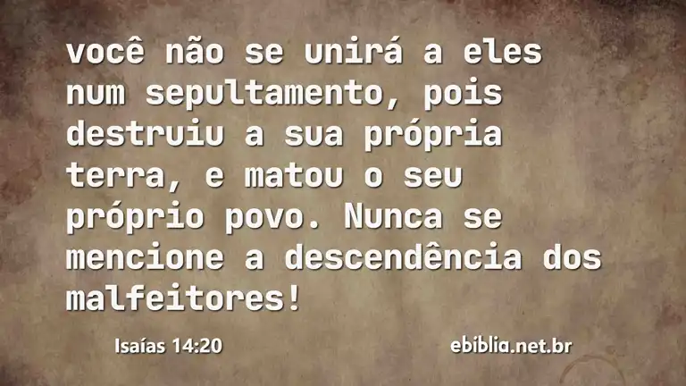 Isaías 14:20