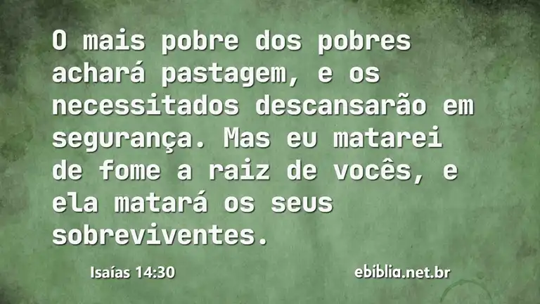 Isaías 14:30