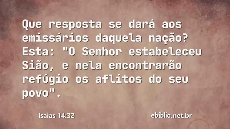 Isaías 14:32