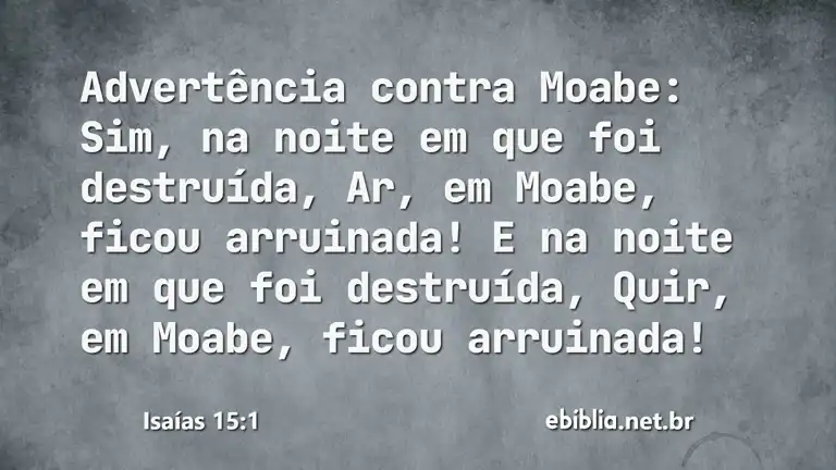 Isaías 15:1