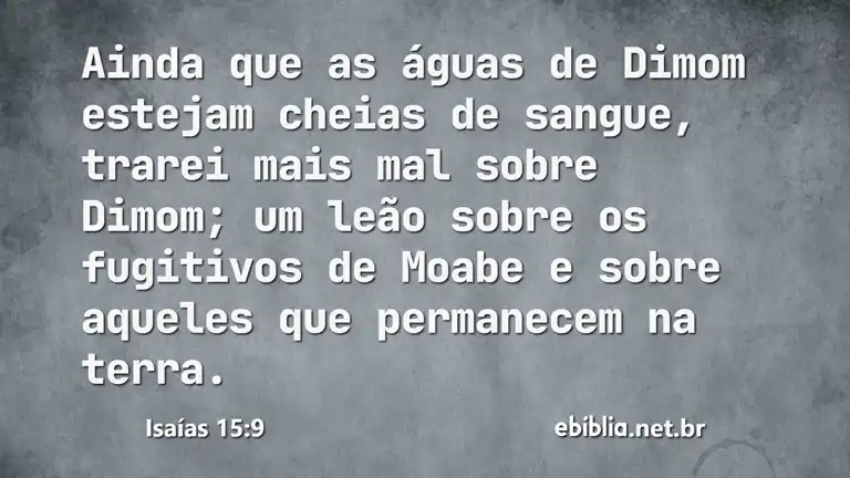 Isaías 15:9