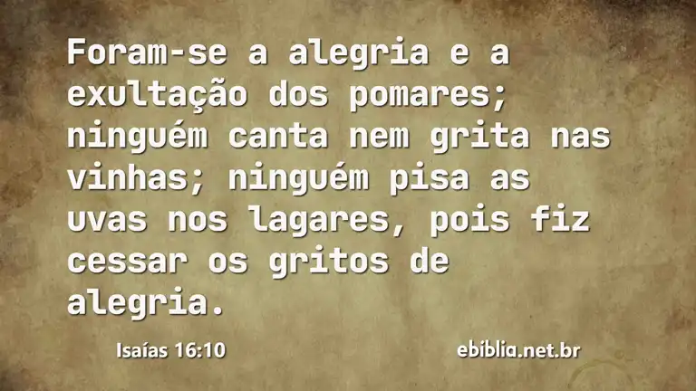 Isaías 16:10