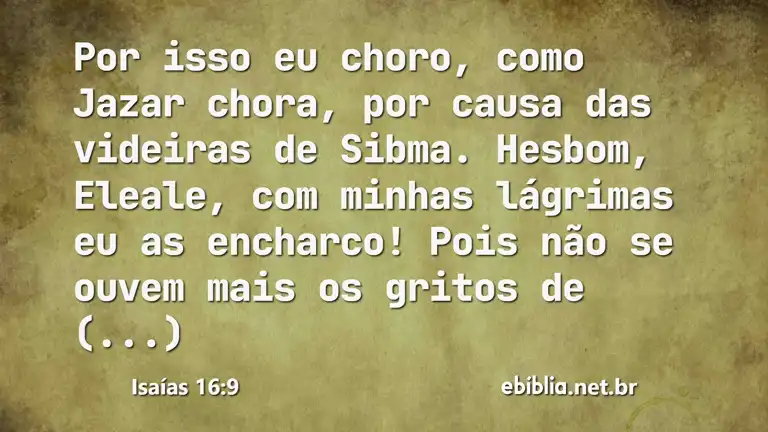 Isaías 16:9