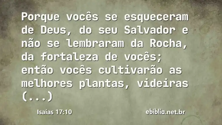 Isaías 17:10