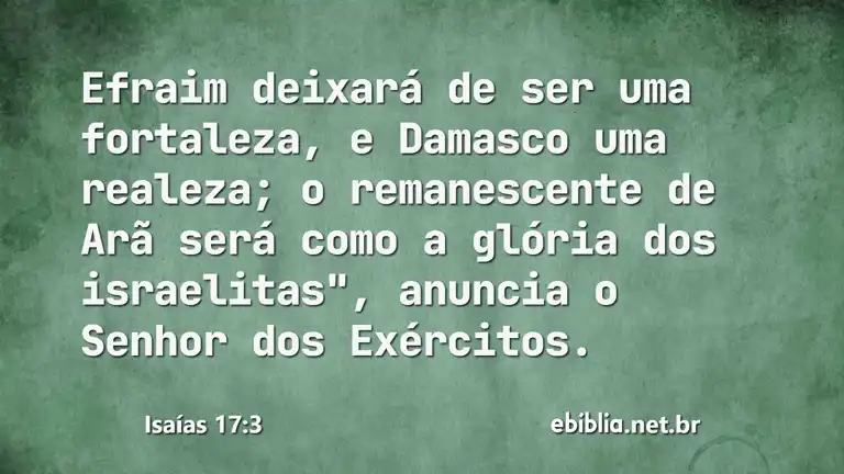 Isaías 17:3