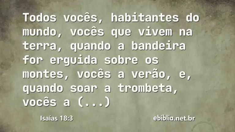 Isaías 18:3