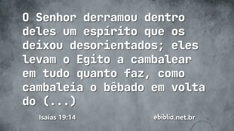 Isaías 19:14