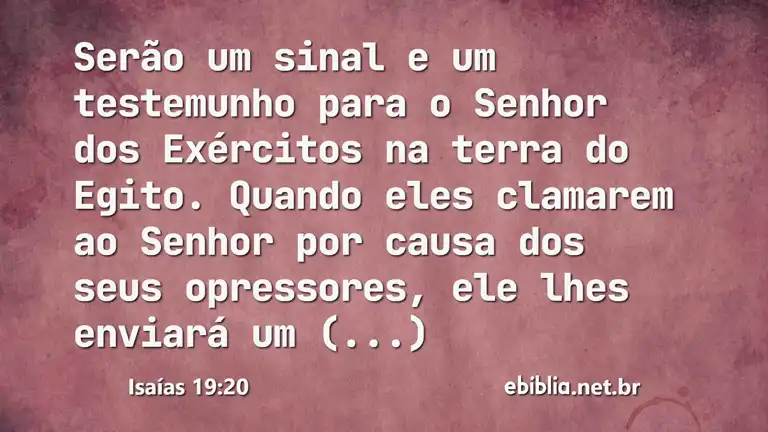 Isaías 19:20