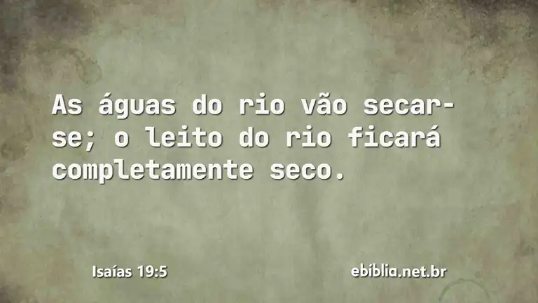 Isaías 19:5