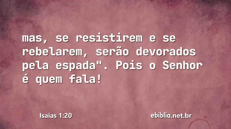 Isaías 1:20