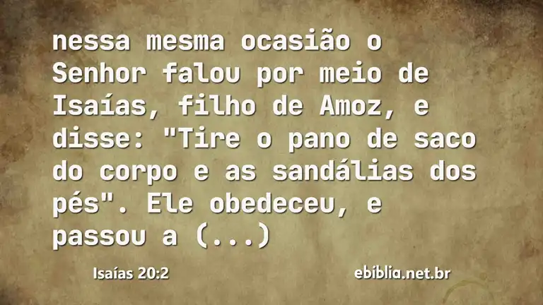 Isaías 20:2