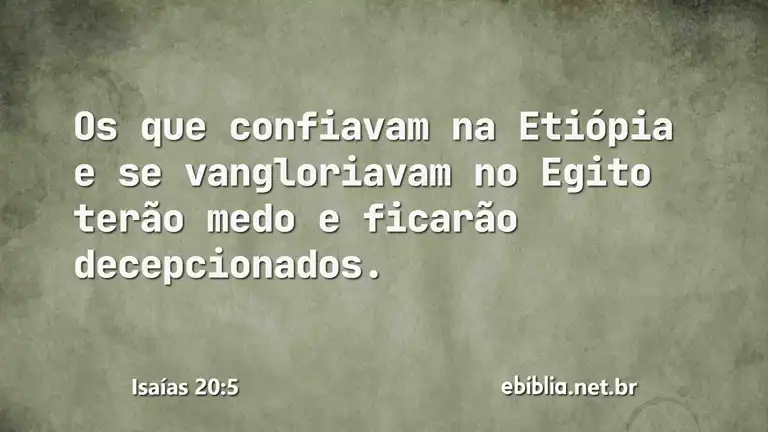 Isaías 20:5