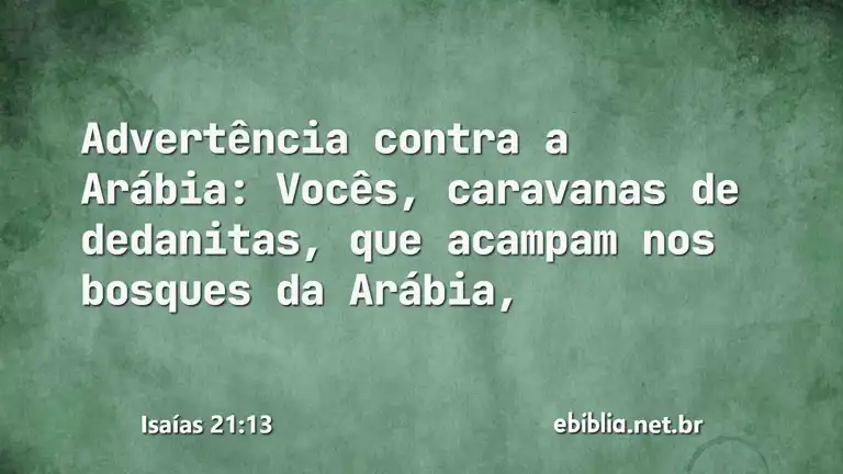 Isaías 21:13