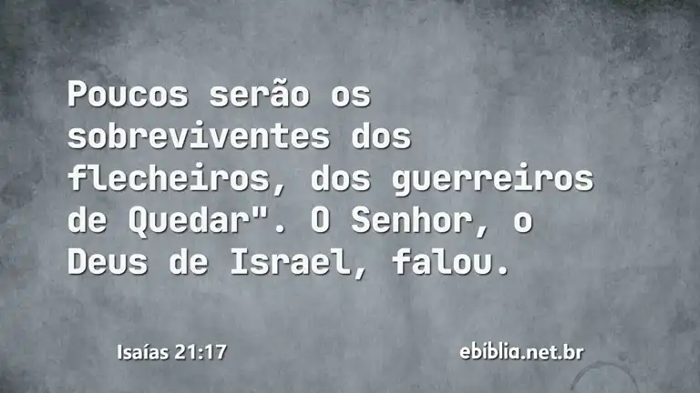 Isaías 21:17