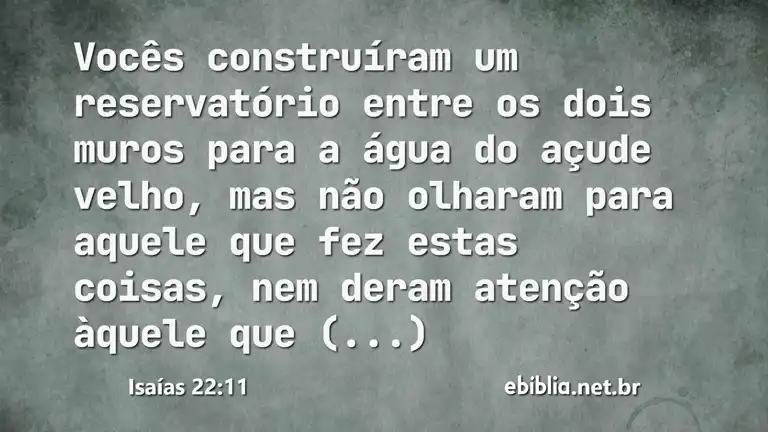 Isaías 22:11