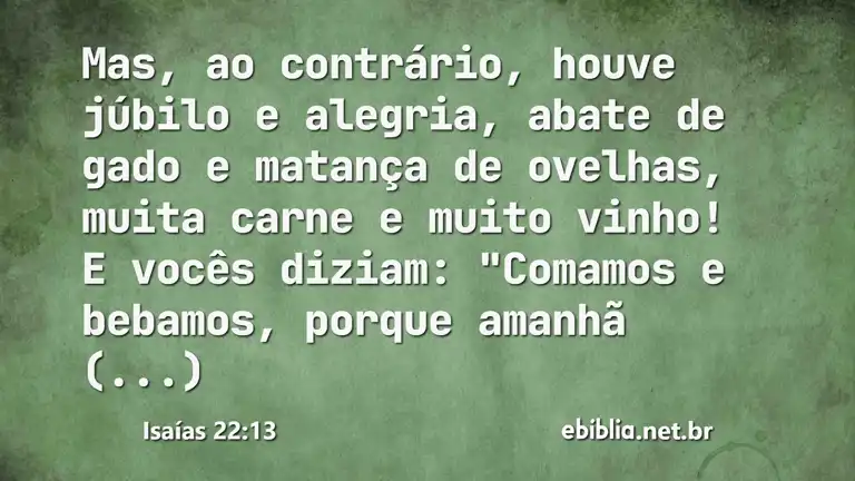 Isaías 22:13