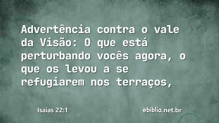 Isaías 22:1