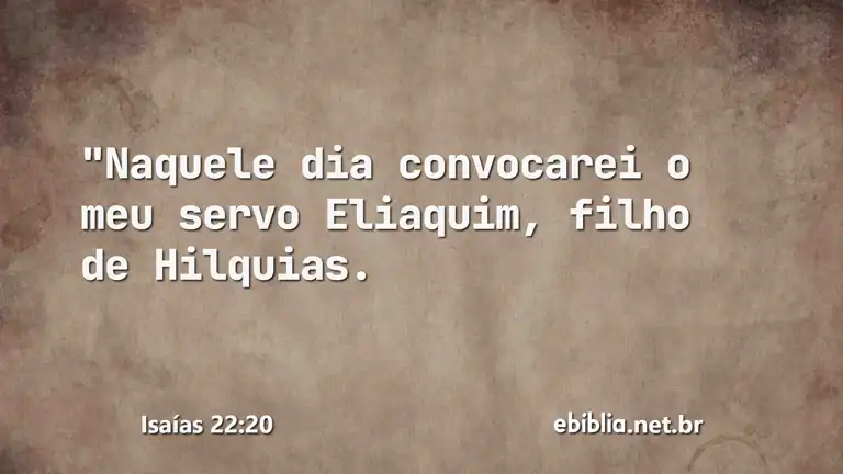 Isaías 22:20