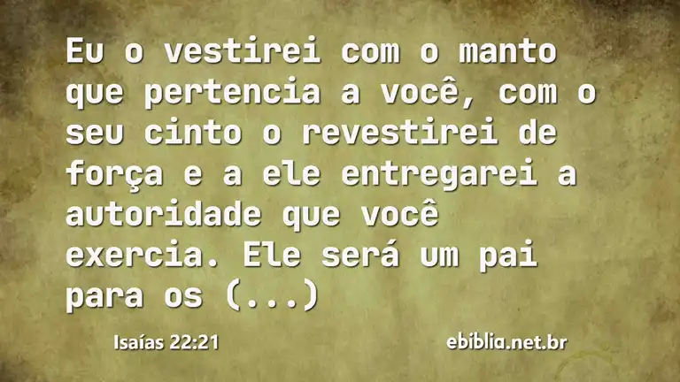 Isaías 22:21