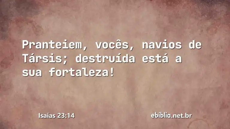 Isaías 23:14