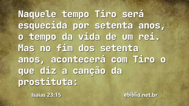 Isaías 23:15