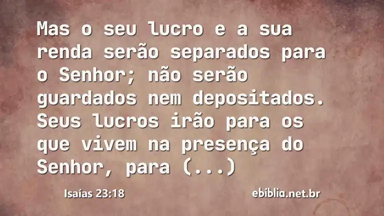 Isaías 23:18