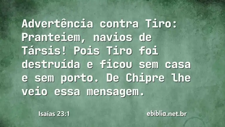 Isaías 23:1