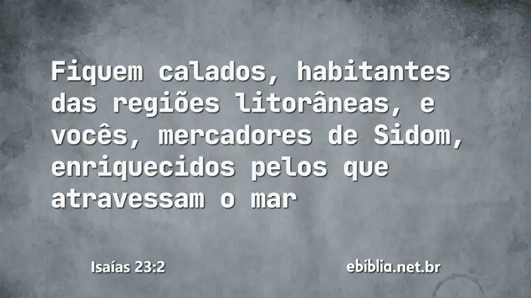 Isaías 23:2