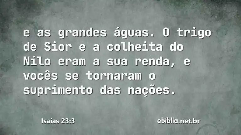 Isaías 23:3