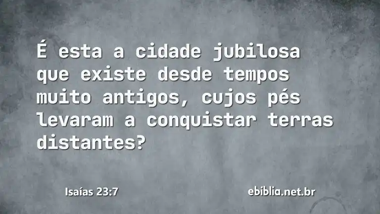 Isaías 23:7