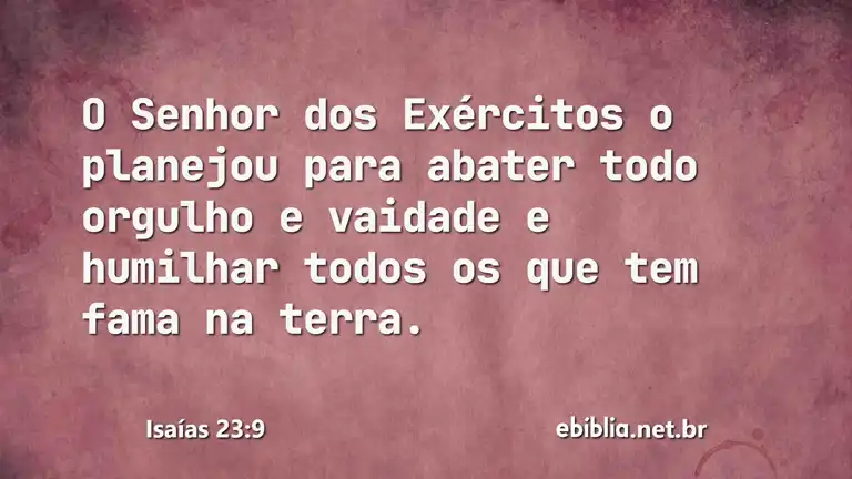 Isaías 23:9