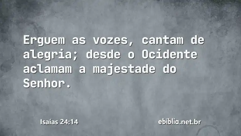 Isaías 24:14