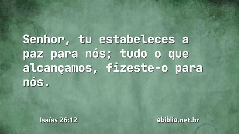 Isaías 26:12