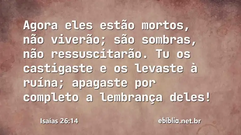 Isaías 26:14