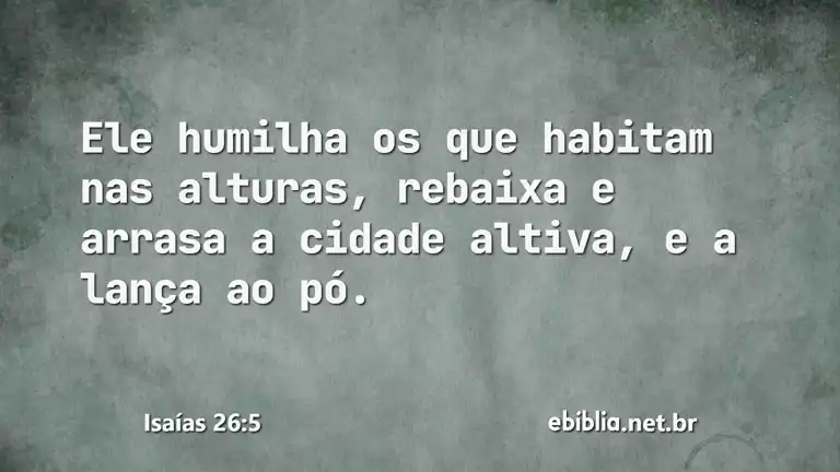 Isaías 26:5