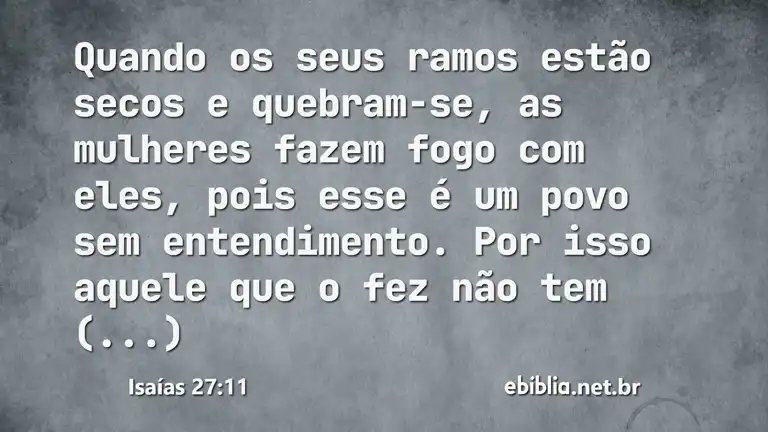 Isaías 27:11