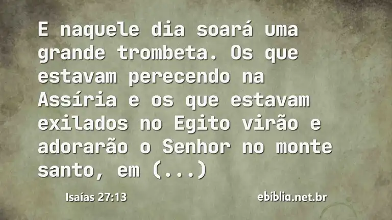 Isaías 27:13