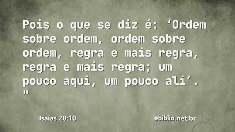 Isaías 28:10