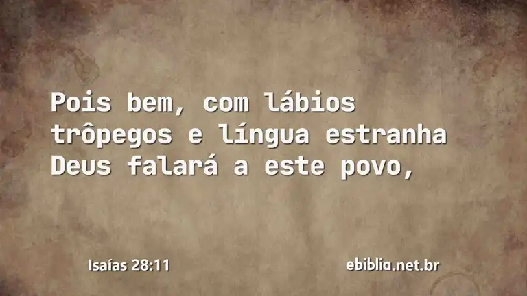 Isaías 28:11