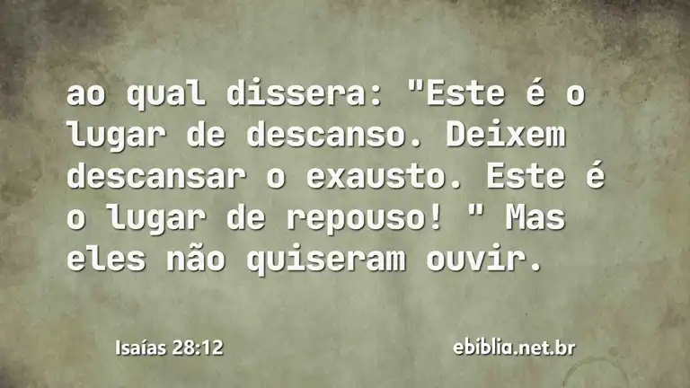 Isaías 28:12