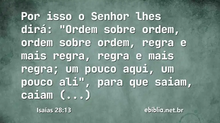 Isaías 28:13