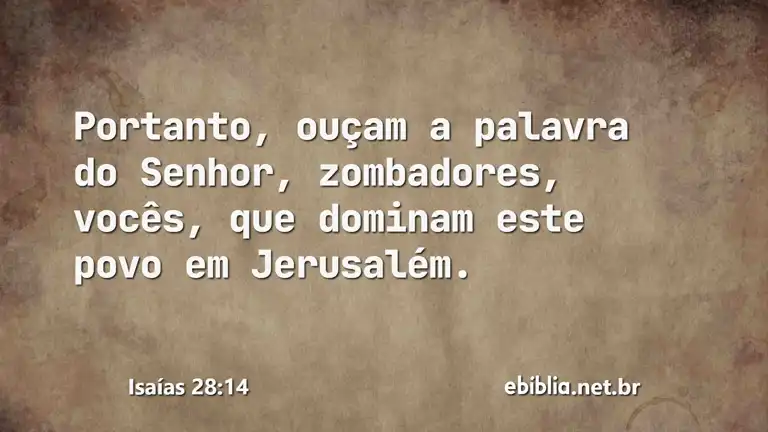 Isaías 28:14