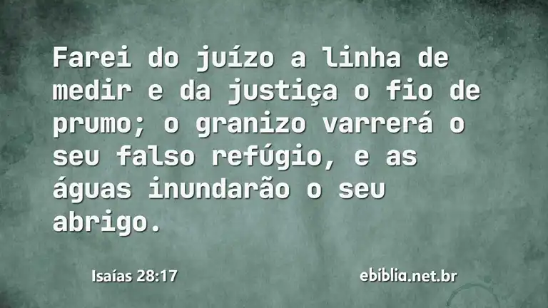 Isaías 28:17