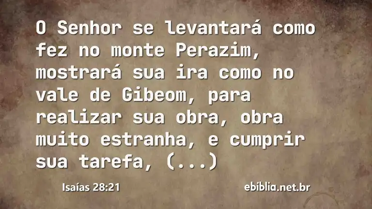 Isaías 28:21