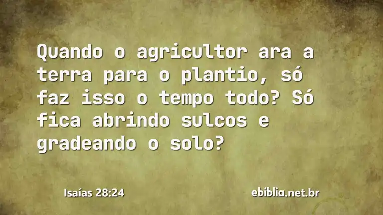 Isaías 28:24